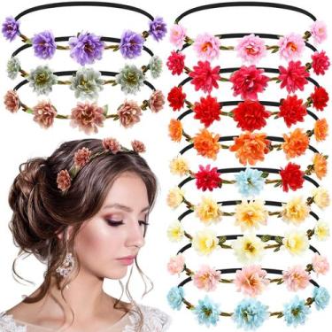 Imagem de Bandanas de flores Chunyin multicoloridas para mulheres x24