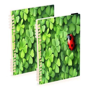 Imagem de Burbuja Cadernos St. Patrick Shamrock, papel pautado universitário A5 com 60 folhas, fichário para escritório, 2 unidades