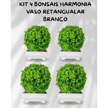 Imagem de Genérico, Kit 4 Plantas Bonsais Decorativo Artificial Modelo Harmonia – Charme Asiático e Realismo Natural