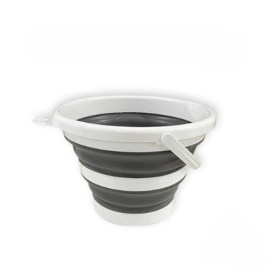 Imagem de Balde Dobrável Retrátil de Silicone Multiuso (Cinza,10 Litro)