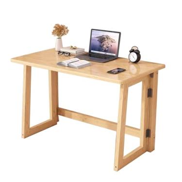 Imagem de Escrivaninha dobrável para computador, mesa pequena, mesa de computador dobrável de montagem simples, mesa de escritório em casa, mesa de estudo para escritórios pequenos (100 cm/39,4 pol.)