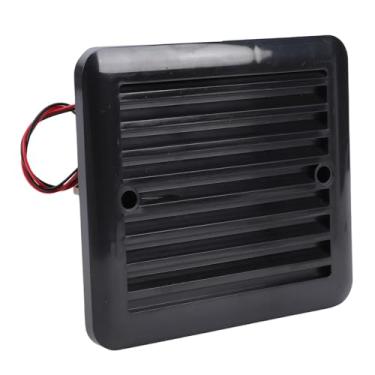 Imagem de Jiawu Ventilador de refrigeração 12V 4W com persianas, ventilação lateral unidirecional para carro, caminhão, trailer, trailer e barraca, exaustor de forte com tampa