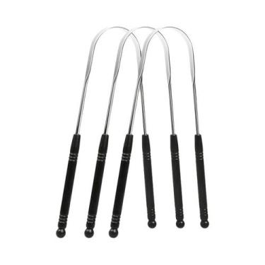 Imagem de Raspador De Língua Em Aço Inoxidável Em Forma De U, Limpador Dental Pa