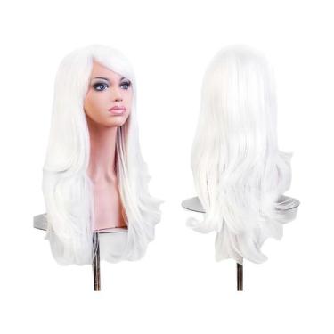 Imagem de Peruca Sintética Longa Ondulada Rosa Roxa De 70cm Para Mulheres Fantas