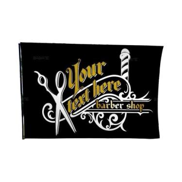 Imagem de Barbearia Retro Impresso Grande Bandeira, Arte, Ficção Científica, Qua