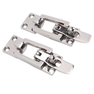 Imagem de KIMISS Trava Anti-chocalho para Barco, Trava de Aço Inoxidável Com Tampa para Escotilha Marinha, Braçadeira para Barcos, Iate, Rv Com Fechadura, 316, 2 Pacotes