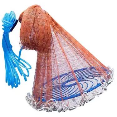 Imagem de Tarrafa Rede Pesca Chinesa Multifilamento Pescaria Peixe Robalo Siri C