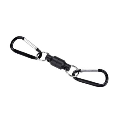 Imagem de Generic Rede de Pesca Com Mosca Magnética, Suporte de Liberação Durável, Ferramenta Ao Ar Livre para Acampamento, Clipe de Mosquetão de Aço Inoxidável para Busca de Acessórios Perdidos (Fivela dupla)