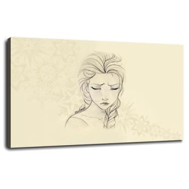 Imagem de Pôster de filmes de impressão em tela bege arte de parede retrato para casa conjunto de 1 decorações com moldura 33.0 cm x 20.3 cm