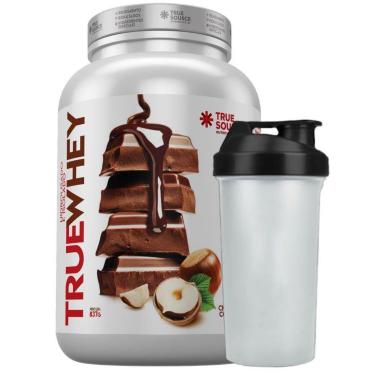 Imagem de Whey Protein Chocolate Avela 837g Coqueteleira - True Source-Unissex