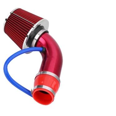 Imagem de Vroomoto Filtro de admissão de ar frio de 76 mm, conjunto de mangueira de indução de alumínio, aumenta a potência, protege o motor, fácil instalação, ajuste universal para veículos, ideal para