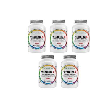 Imagem de Kit 5 Vitamina A Retinol 8000ui 5x60 Caps Flora Nativa-Unissex