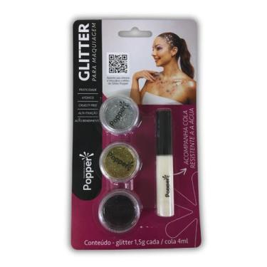 Imagem de Kit Cola Glitter para Corpo e Rosto - DREAM IN BOX, PRATA GLITTER