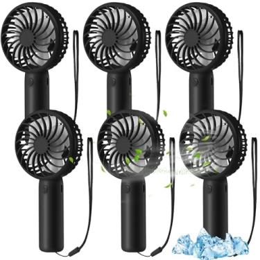 Imagem de Tujoe 3 peças, mini ventilador portátil potente de 3 velocidades, pequeno, portátil, recarregável, com base USB, para mulheres, maquiagem, escritório, viagem, praia, interior, exterior (várias cores)