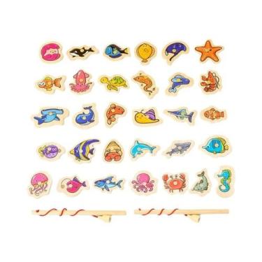 Imagem de Brinquedos De Pesca Magnéticos De Madeira Montessori Para Crianças, Jo