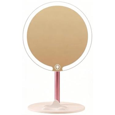 Imagem de Espelho Para Maquiagem Mesa Com Led Usb Recarregáve Com porta celular