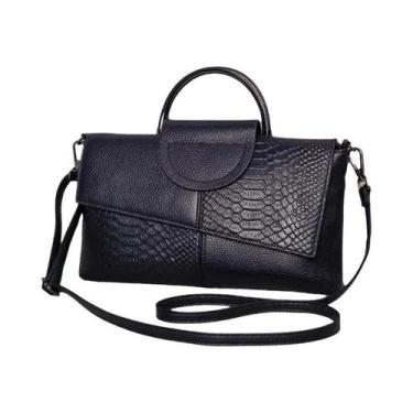 Imagem de Bolsa Transversal Feminina Estilosa Em Couro PU Com Padrão De Jacaré, 