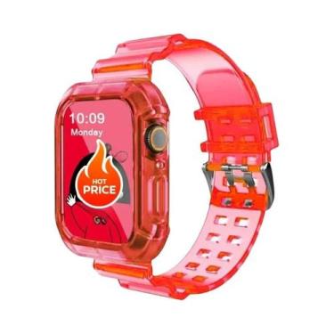 Imagem de Capa De Silicone Transparente Para Apple Watch Ultra 9 8 7 6 SE 5 4 3 