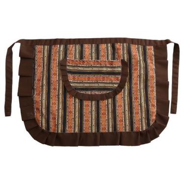 Imagem de Avental de estilo étnico com babados, meio impermeável, poliéster - Yi