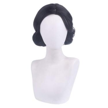 Imagem de Peruca Cosplay Elegante Preta Curta Sintética 35cm - yiweisai