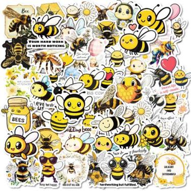 Imagem de Pacote de adesivos: 100 unidades de mini vinil de desenho animado Bee 