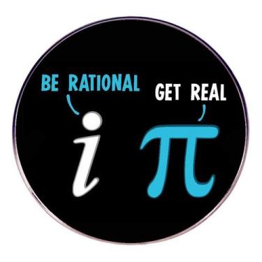 Imagem de Broche Pin Funny Math Black Alloy Lapel Badge - Yiweisai