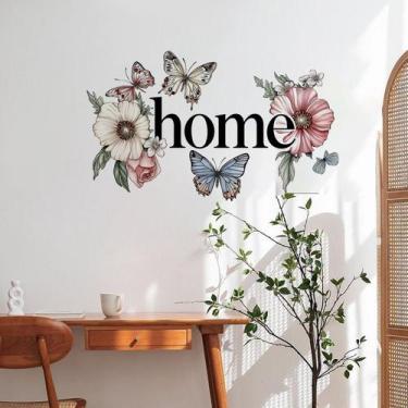 Imagem de Adesivos de parede Floral Butterfly Home Autoadesivos em PVC - yiweisa