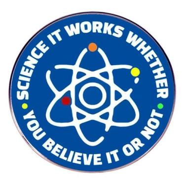 Imagem de Alfinete de broche Creative Science Blue Alloy Lapel Crachá - yiweisai