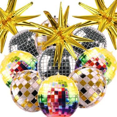 Imagem de Conjunto de decoração de festa Moukiween Disco Ball Balloons 22 cm 27 