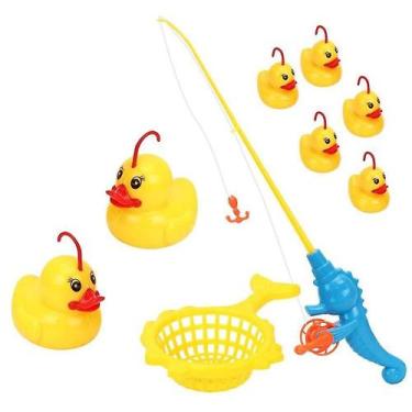Imagem de Brinquedo de banho, jogo de pesca, 9 peças de pato para crianças com l