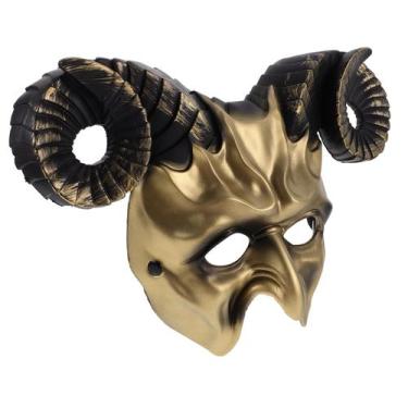 Imagem de Máscara decorativa Gogogmee Halloween Horn Ox Skull Mask
