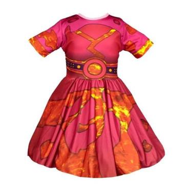 Imagem de Fantasia Lavagirl Infantil Vestido - Fantasias Carol EF, P 2 - 4