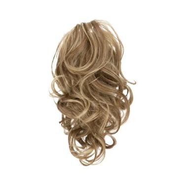 Imagem de Extensões De Rabo De Cavalo Sintético Loiro Com Presilha De Garra, Apl