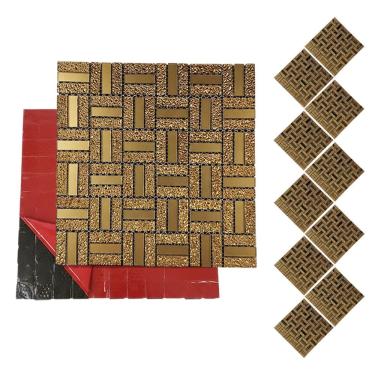 Imagem de Pastilha De Vidro Kit 10 Uni Adesivo Parede Cozinha Banheiro Sala Decorativa Aplicacao Facil Moderna Reforma Requintado