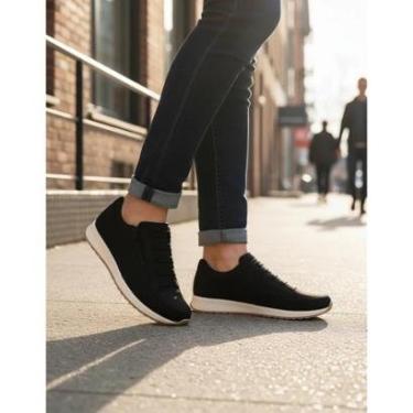 Imagem de Tenis Feminino Casual Confortável Calce Fácil Zíper Lateral-Feminino