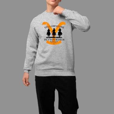 Imagem de Moletom Gola Careca Basico Moda Country Tecido Macio Yellow Stone, Cin