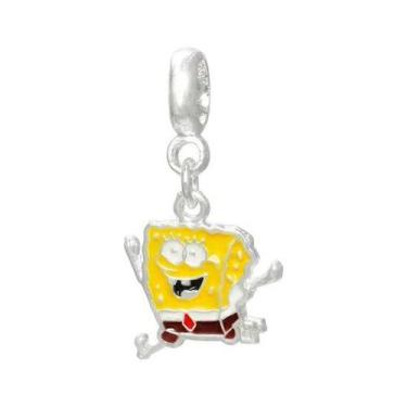 Imagem de Pingente Bob Esponja Banho Prata Pulseiras Berloques - Pulseiras e Ber