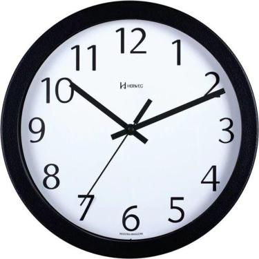 Imagem de Relógio de Parede Alumínio Preto Texturizado Herweg 6719