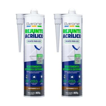Imagem de Kit 2 Pu 40 400g Rejunte Acrílico Barone Diversas Cores
