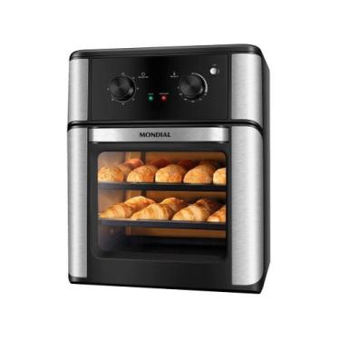 Imagem de Air Fryer Mondial AFON-12L-AB Preta com Forno 5L, Preto e Inox, 110V