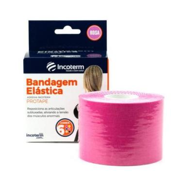 Imagem de Protape Bandagem Elástica Adesiva Rosa Incoterm
