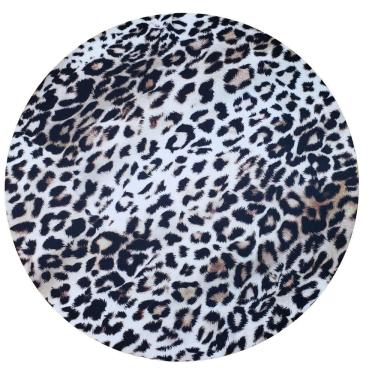 Imagem de Kit 4 Capas para Sousplat Onça Pintada 35cm Reutilizável Preto Maison Charlo