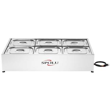 Imagem de Buffet Termico de Bancada SPL506BC 6 Cubas Aquecimento de Alimentos 2500W Inox 220V Spolu