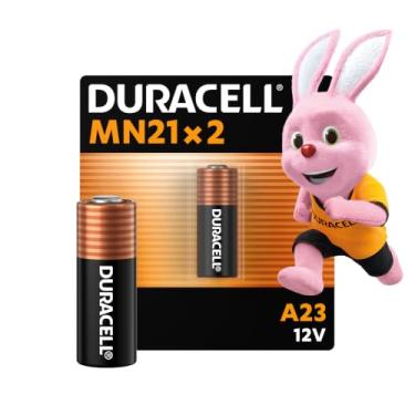 Imagem de Duracell Pilha Alcalina MN21/A23/V23GA Com 2 Unidades – Ideal para Controles de Portão e Chaves de Carro