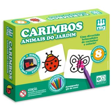 Imagem de Nig Brinquedos Carimbo Didático Animais do Jardim e Acessórios 28 Peças