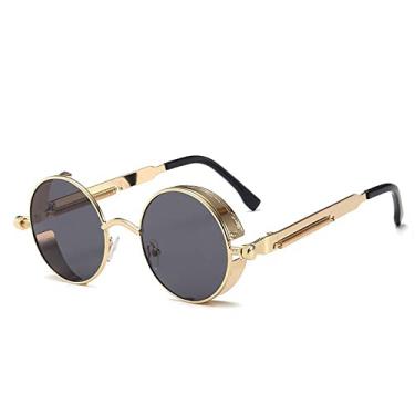 Imagem de Metal Steampunk Sunglasses Men Women Fashion Round Glasses Design Vintage Sun Glasses Oculos sol,1,China
