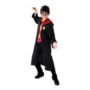 Imagem de Fantasia Harry Potter Infantil Grifinória Cachecol + Óculos