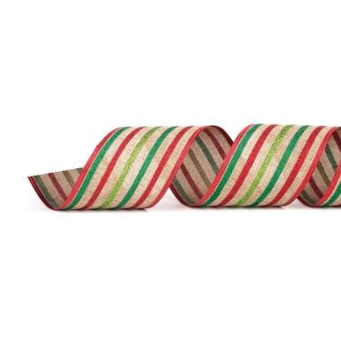 Imagem de Fita Natalina Listrada Clr 1un 6,30cmx9,14mts 1014306