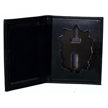 Imagem de Distintivo de couro e capa de identificação para capitão da polícia da cidade de NY (Cutout PF64)