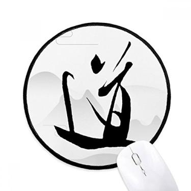 Imagem de Tapete de mouse Dao Religion China Ink Desktop Office Tapete redondo para computador